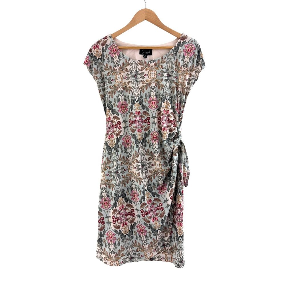 Connected Apparel Floral Print Side Tie Sheath‎ Dress Size 10 Spring Summer